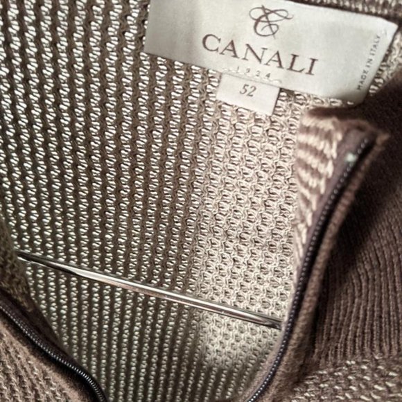 Canali sweater - brown/silver crepe/mesh - Picture 3 of 4